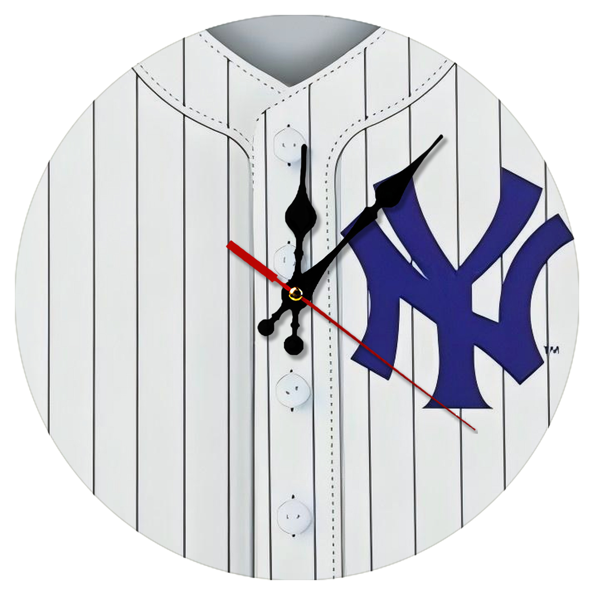 New York Yankees 213 Silent Round Wall Clock – Modern & Stylish DIY Design, Durable Wood Construction, Easy To Install – Perfect For Office, Bedroom, Living Room, And More